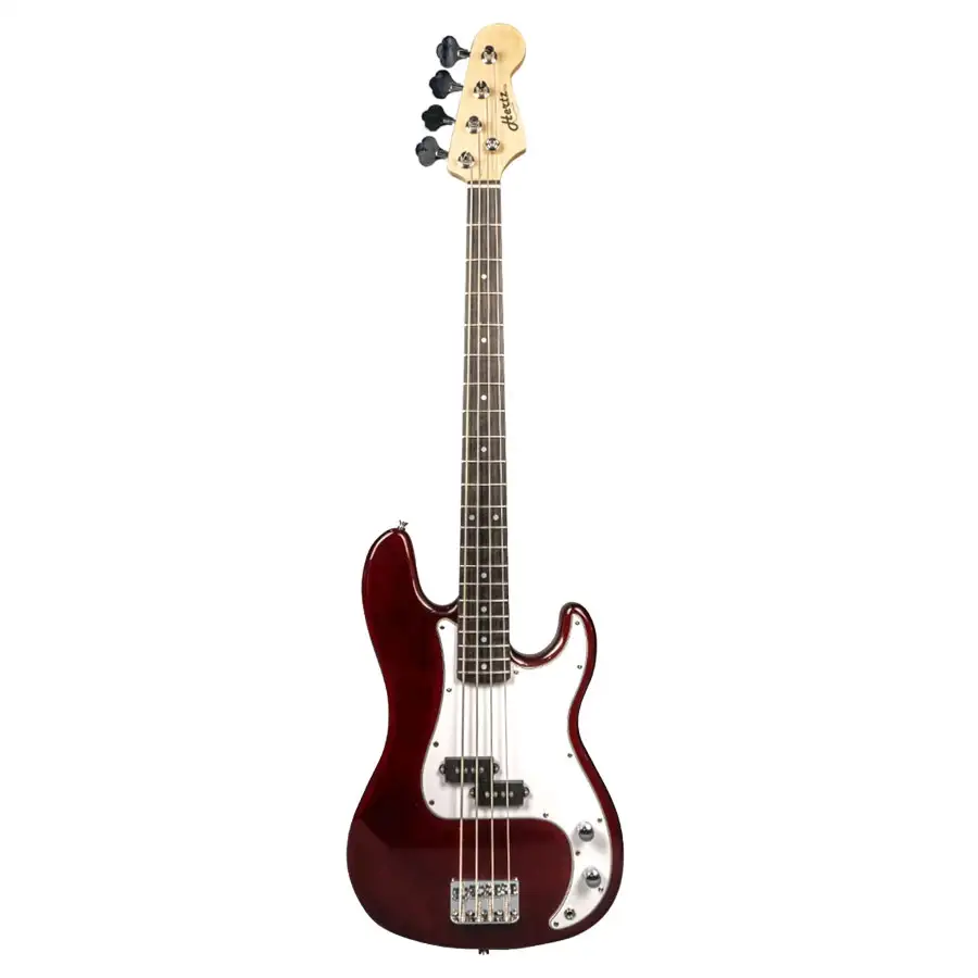 Hertz Electric Bass Guitar HZRB - Transparent Winered