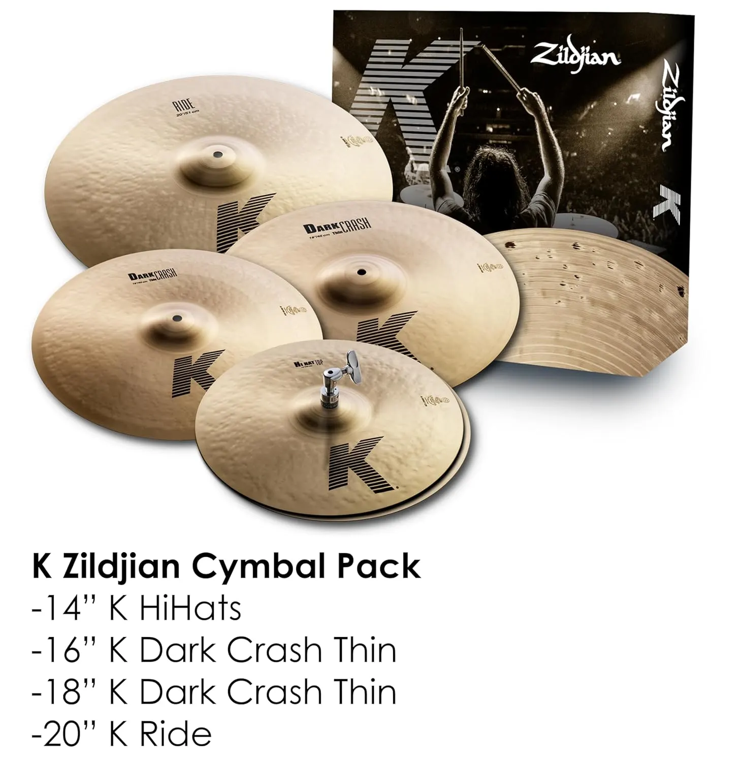Zildjian K Series KCD900 K Custom Dark Box Cymbal Set