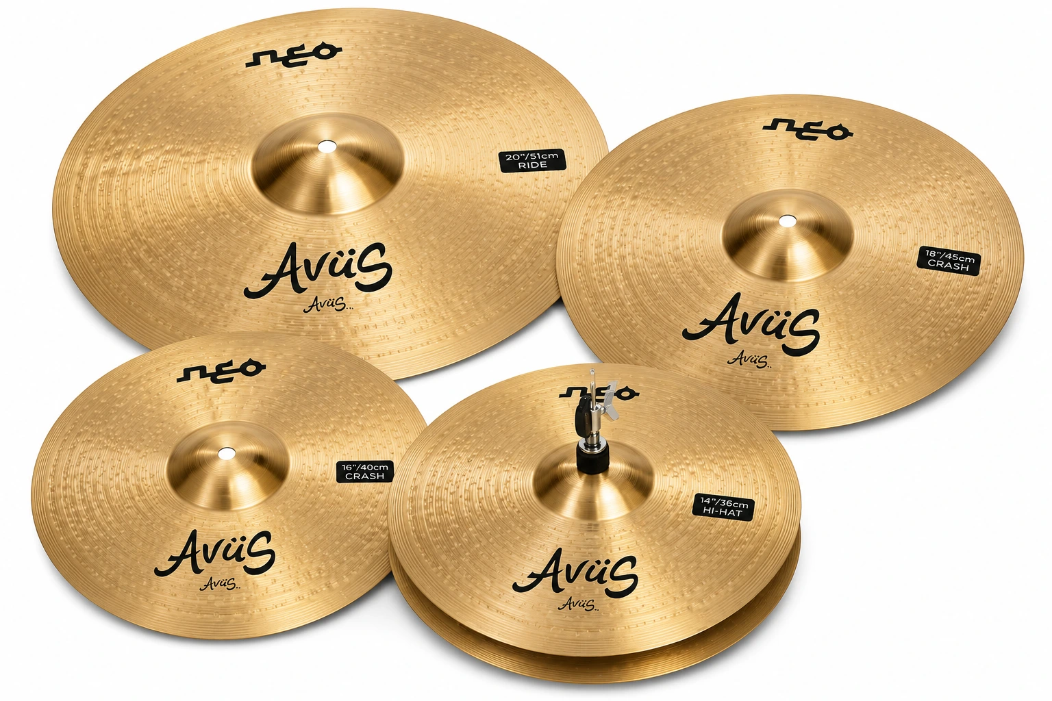 Avus NEO GOLD 5-Piece Alloy Cymbal Pack