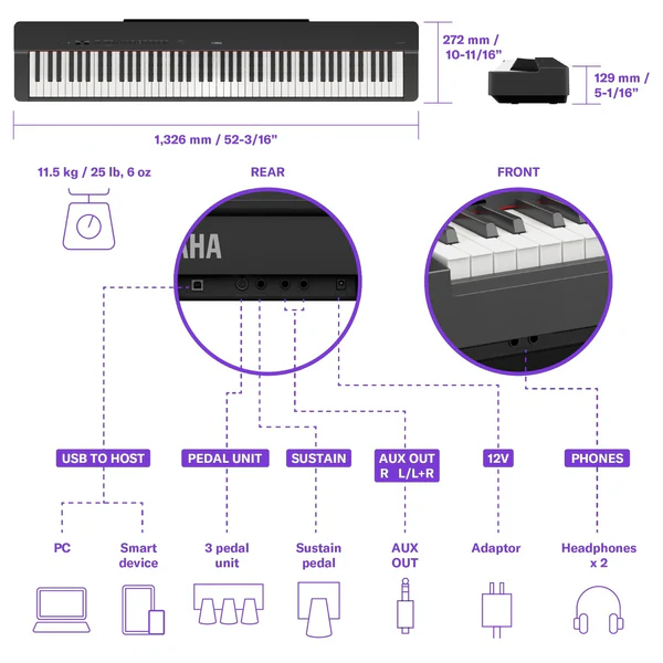 Yamaha P-225 Digital Piano