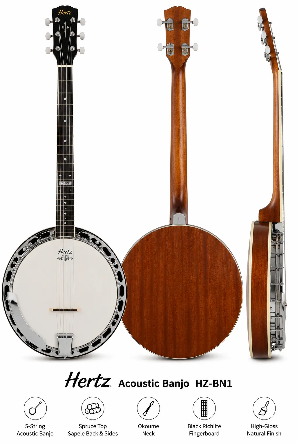 Hertz Acoustic Banjo HZ BN1 