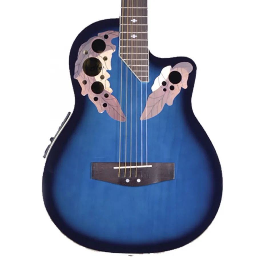 Hertz Semi Acoustic Guitar Roundback HZA 3801E - Blue