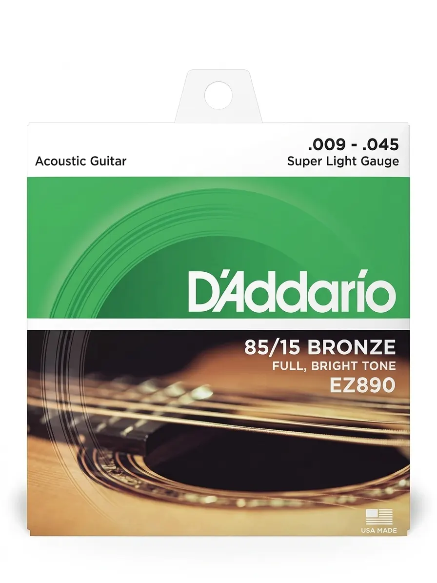 D'Addario EZ890 85/15 Bronze Acoustic Guitar Strings (.009-.045)