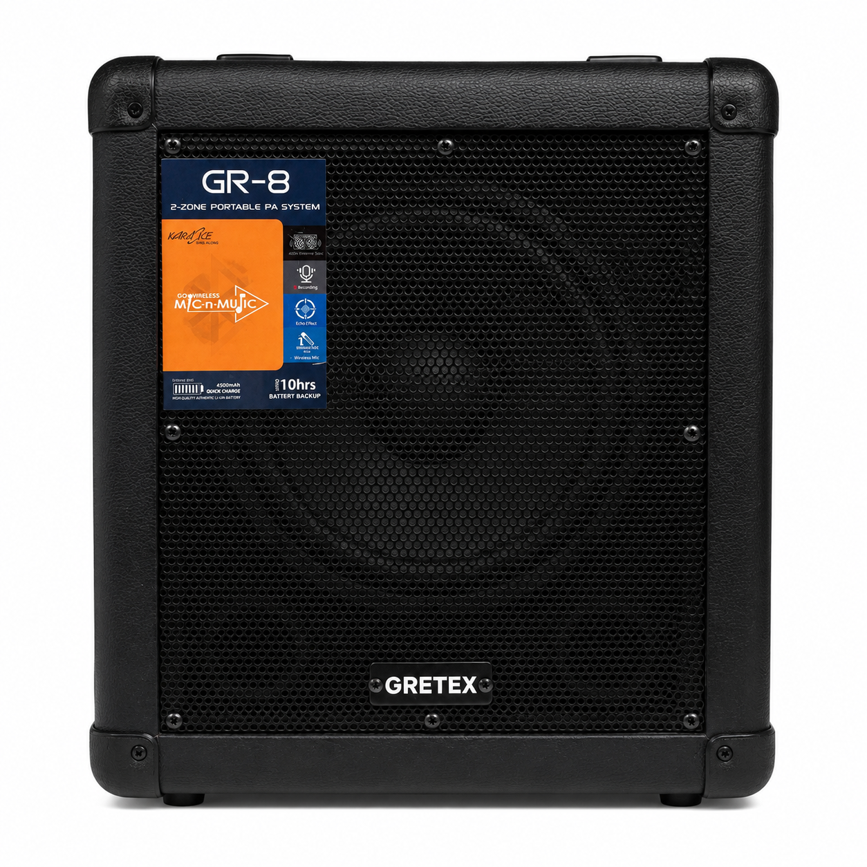 GRETEX GR-8 Portable PA Speaker System with Wireless Microphone