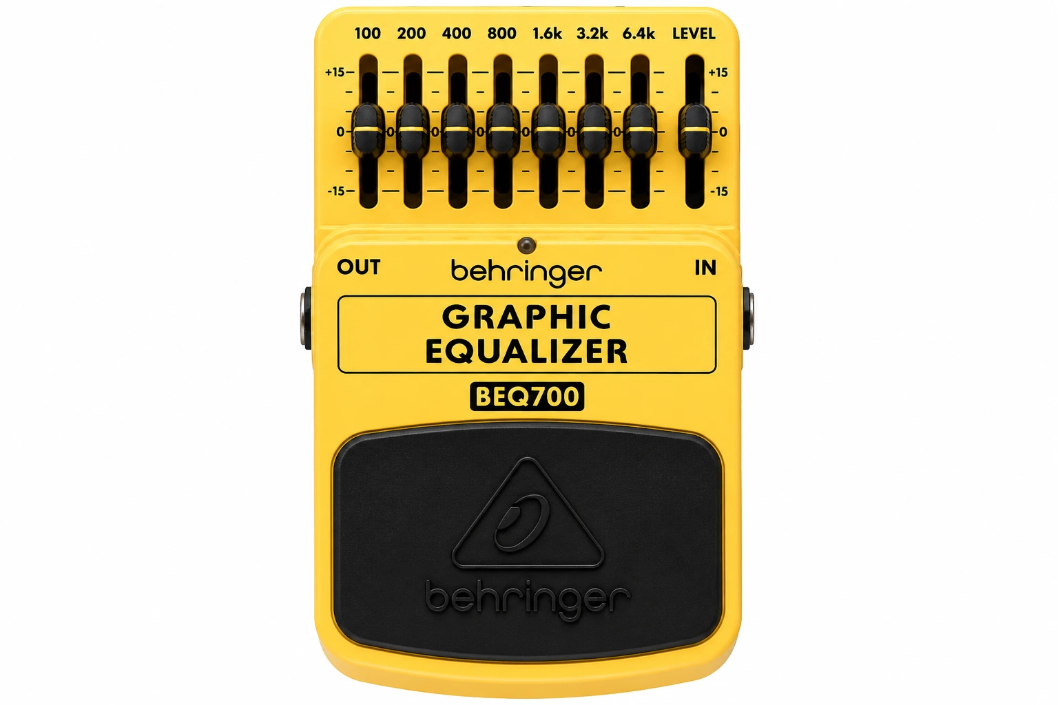 Behringer BEQ700 7-Band Graphic Equalizer Pedal – Light Yellow