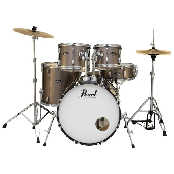 Pearl Drum Set, 5 Pcs, Roadshow, with Stands & Cymbals - Bronze Metallic RS525SC/C (707)