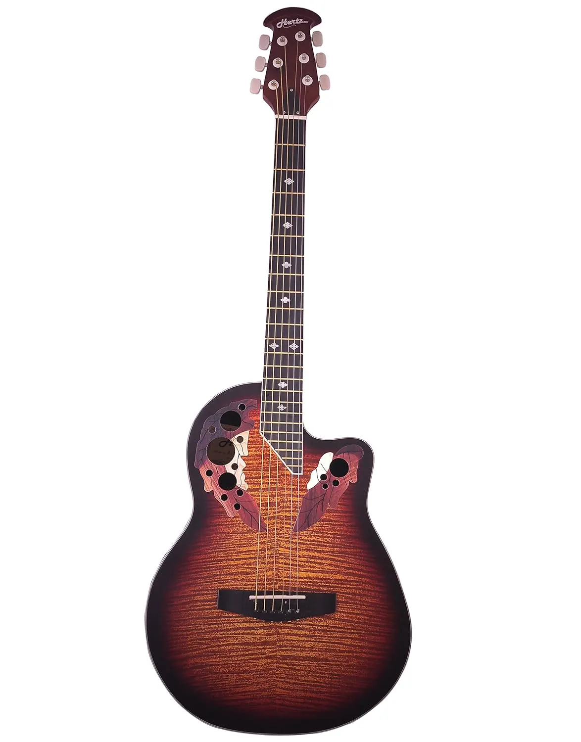 Hertz Semi Acoustic Guitar Roundback HZA 3801E - Natural