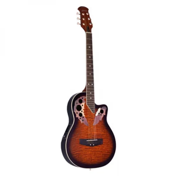 Hertz Semi Acoustic Guitar Roundback HZA 3801E - Natural