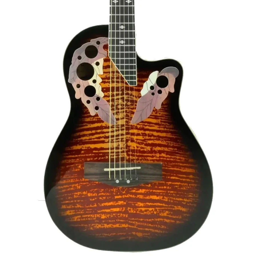 Hertz Semi Acoustic Guitar Roundback HZA 3801E - Natural