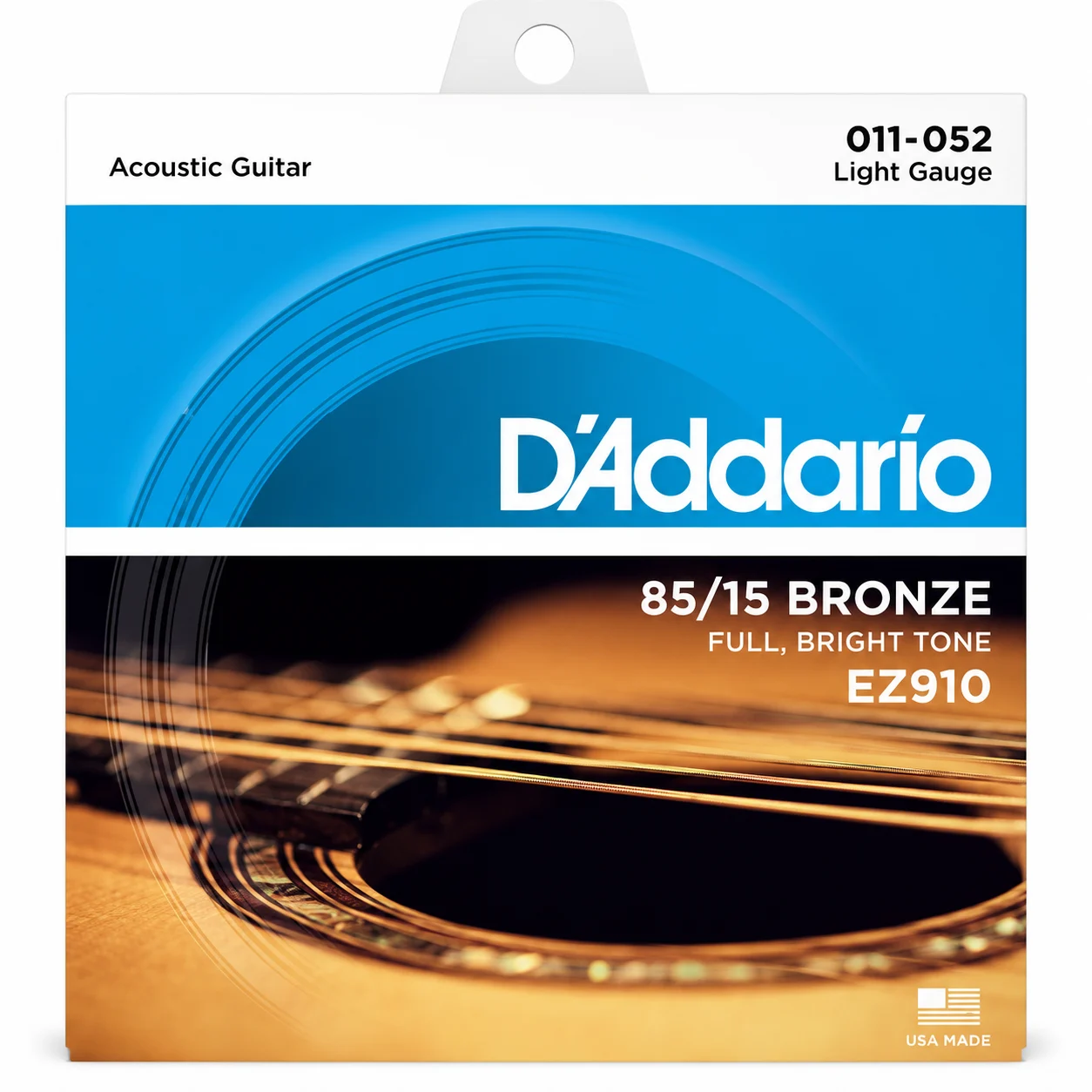 D'Addario EZ910 85/15 Bronze Acoustic Guitar Strings (.011-.052)