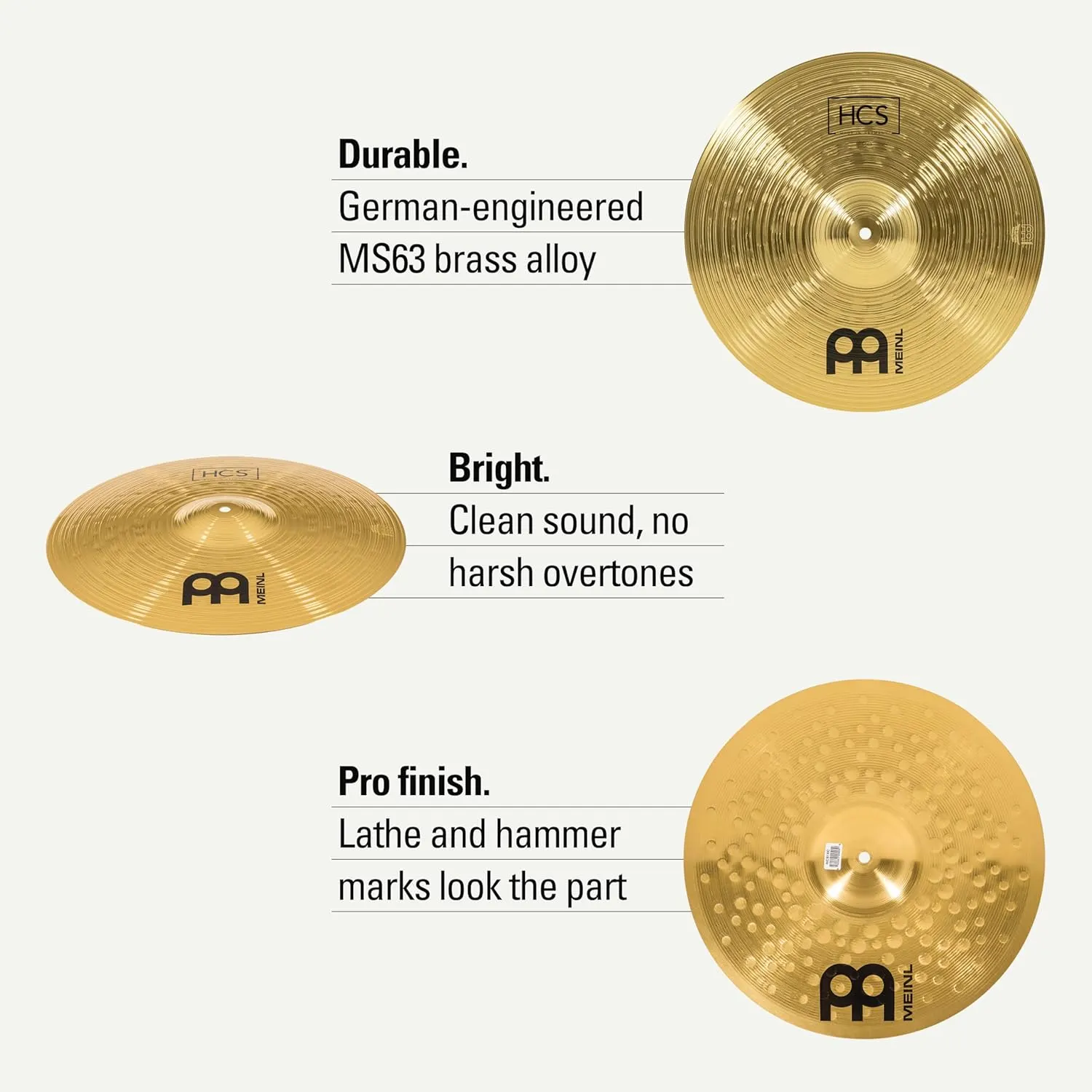 Meinl Cymbals HCS 16"(40.64 cm) Crash HCS16C