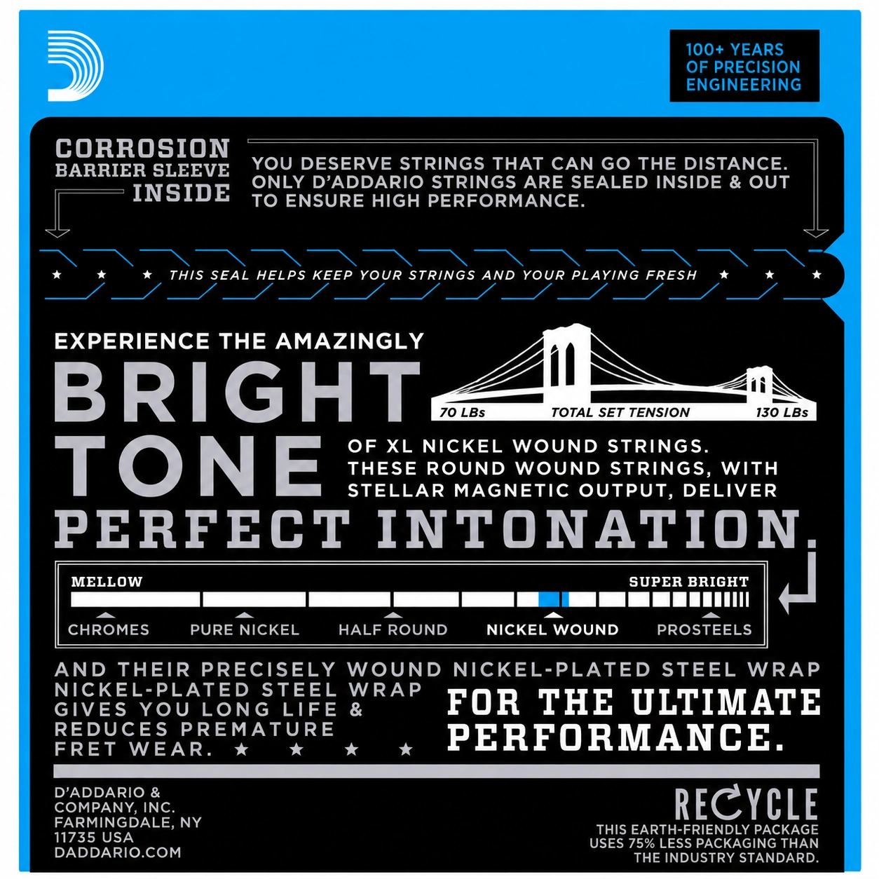 D'Addario EXL120 Nickel Wound Electric Guitar Strings, Super Light Gauge (09-42)
